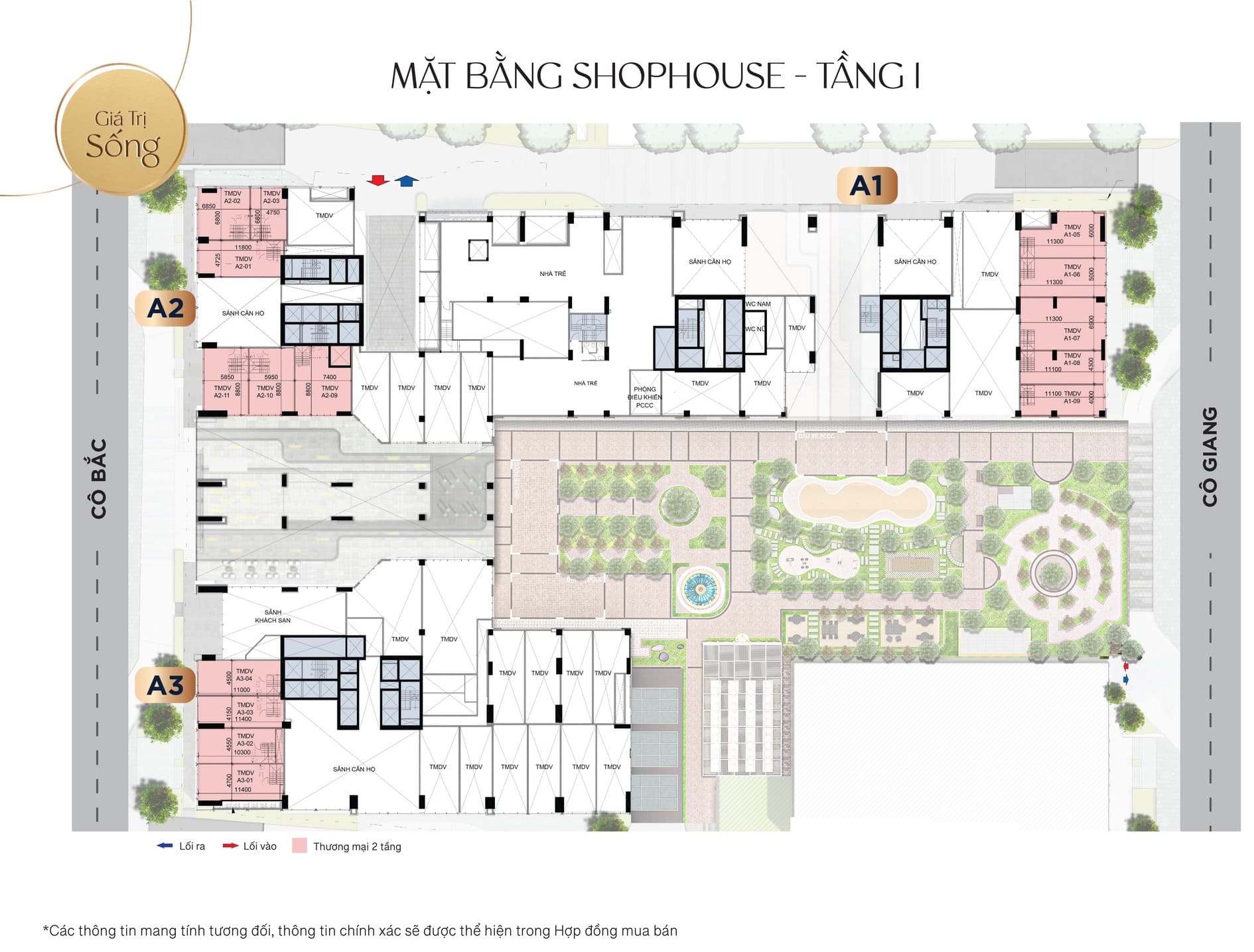 Mặt bằng layout The Grand Manhattan tầng 1