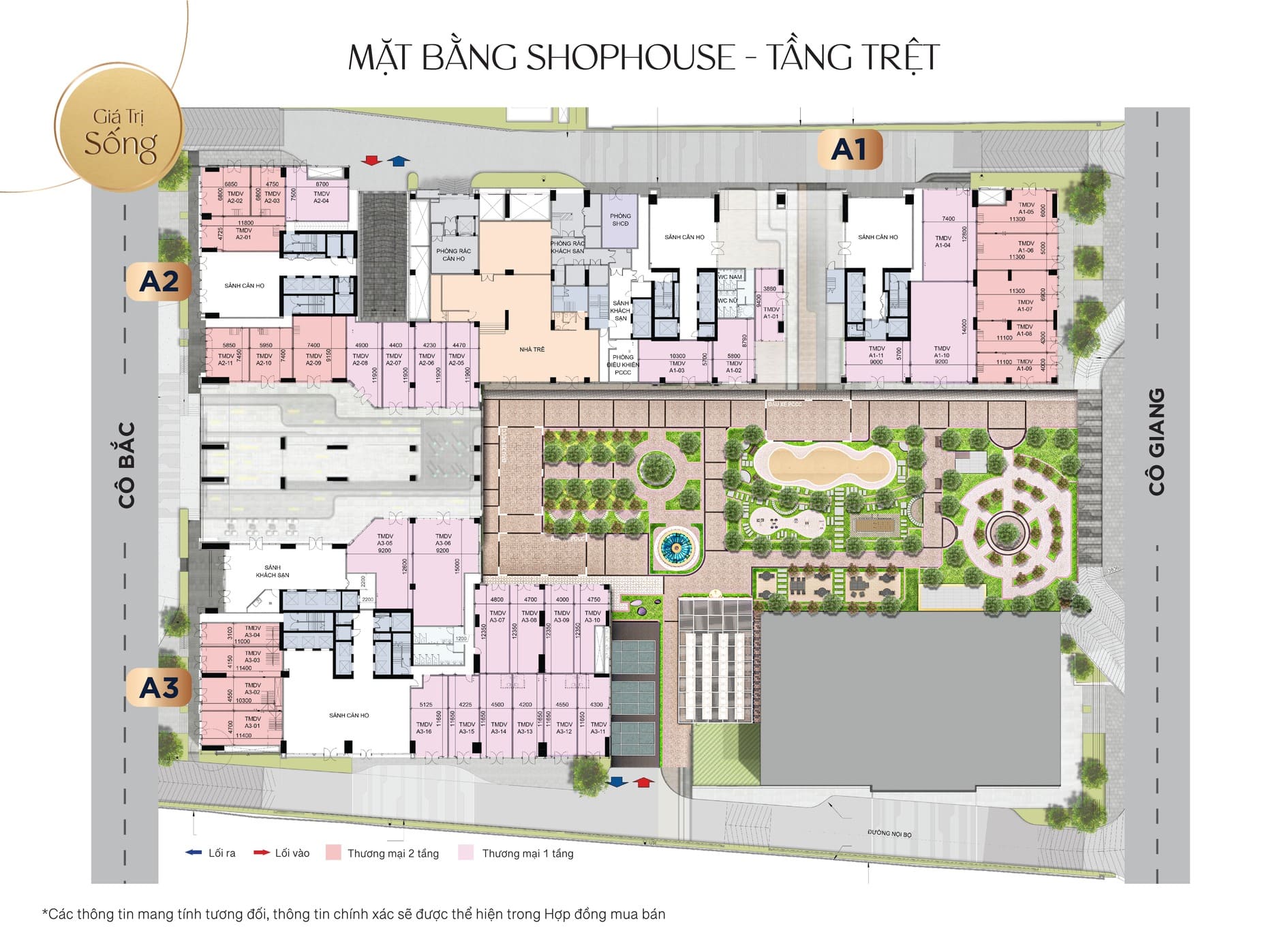 Mặt bằng tiện ích The Grand Manhattan tầng trệt
