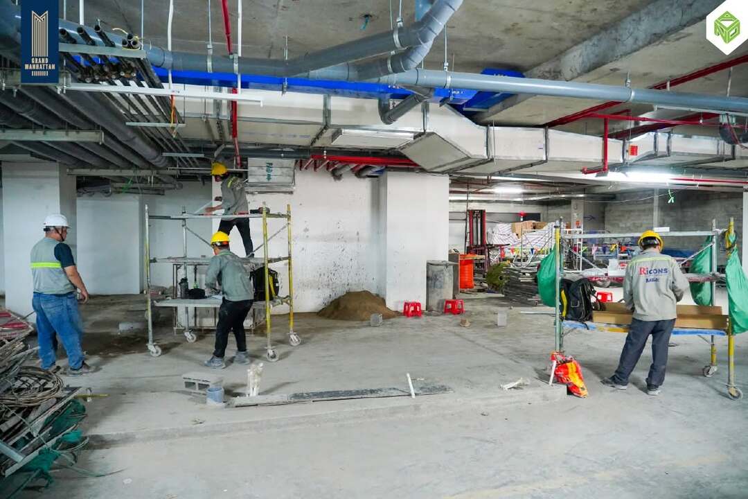 Thi công hệ thống cơ điện MEP và sảnh đón Tháp A3