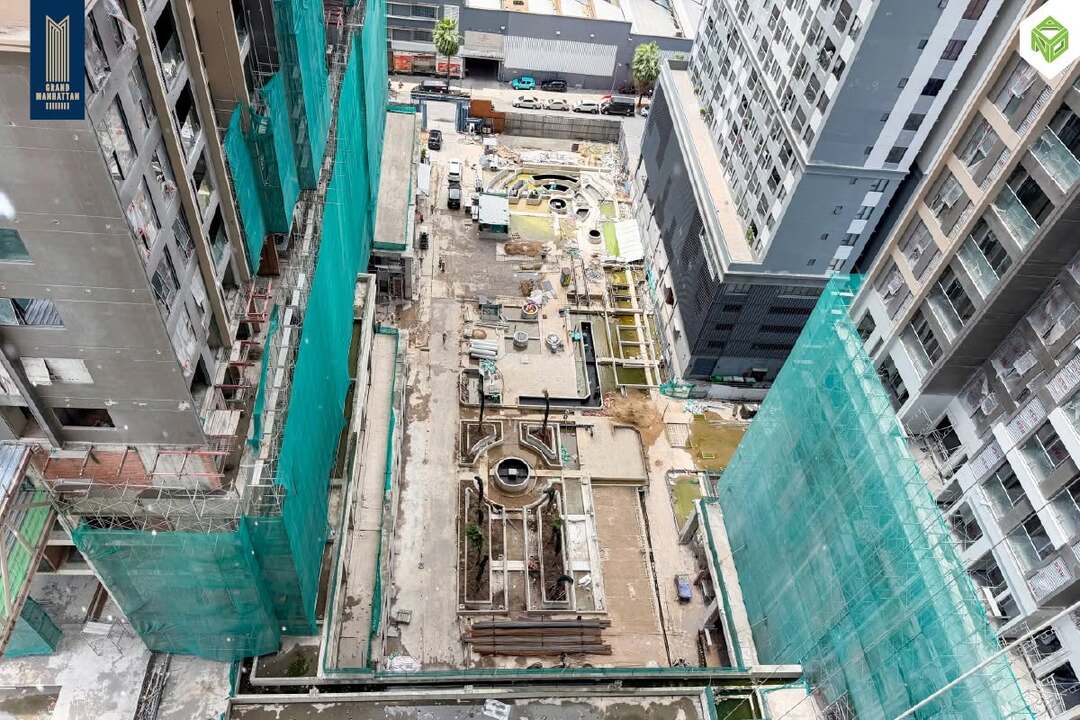 Tổng thể khuôn viên tiện ích và cảnh quan The Grand Manhattan nhìn từ trên cao