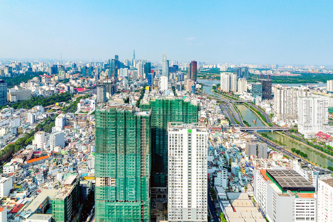 Dự án The Grand Manhattan tại số 100 Cô Giang đang được tổng lực thi công hoàn thiện