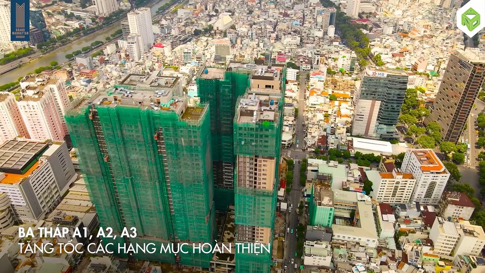 Toàn cảnh tiến độ thi công thực tế dự án The Grand Manhattan Quận 1