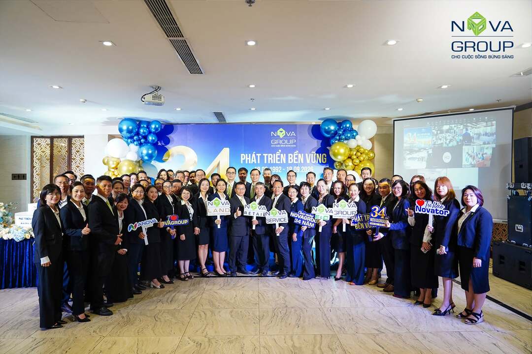 Toàn cảnh hội trường tham dự lễ kỷ niệm 34 năm thành lập Novaland