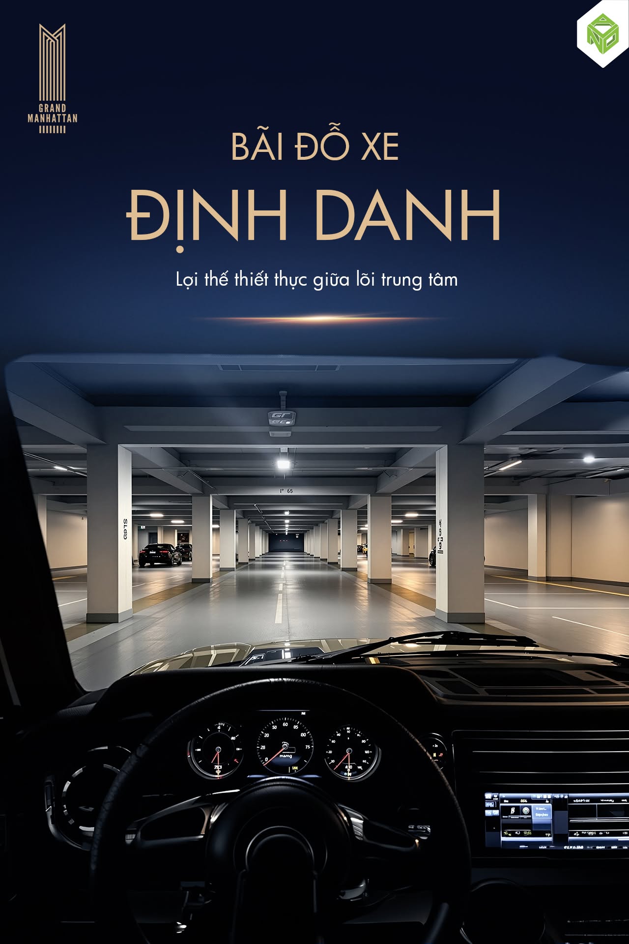 Bãi đỗ xe định danh tại The Grand Manhattan