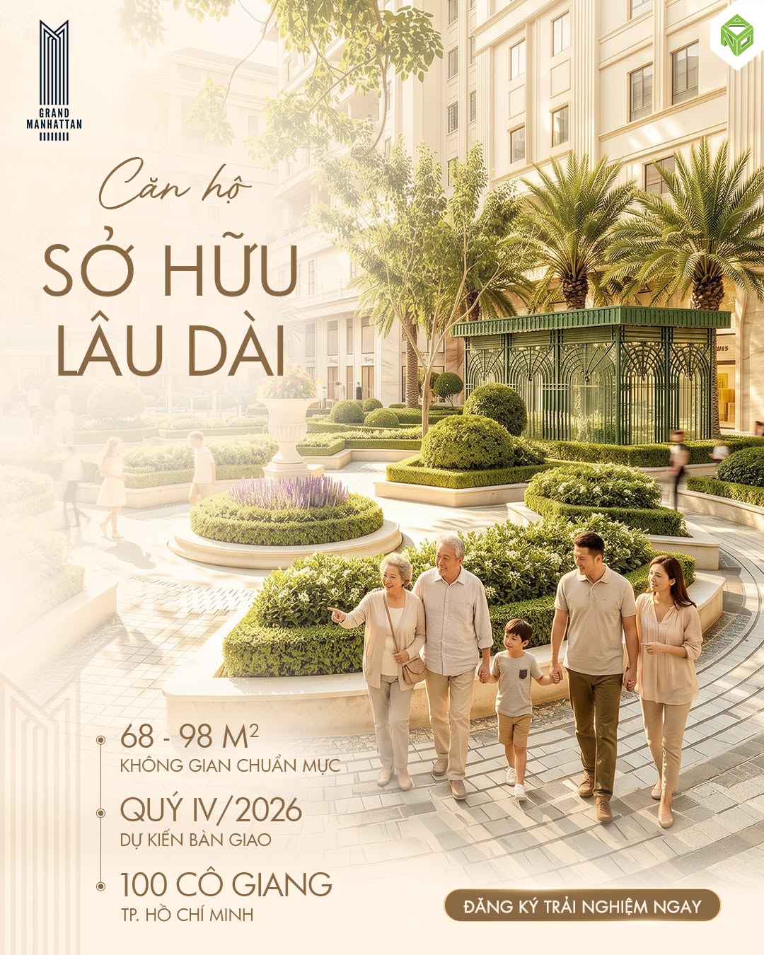 Căn hộ sở hữu lâu dài The Grand Manhattan giá trị an cư và tích sản